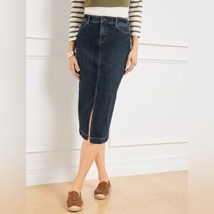 Talbots DENIM MIDI SKIRT - CORSICA WASH All Seasons & timeless! 16